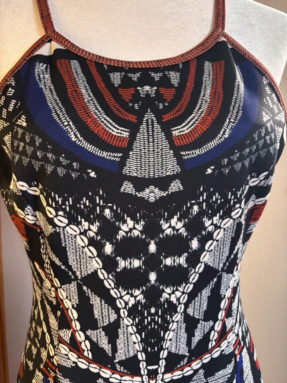 Hale Bob Spaghetti Strap Halter scuba dress size L - Picture 13 of 14